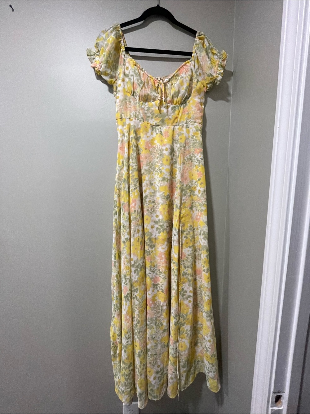 Princess Polly Yellow Pink Floral Maxi Dress